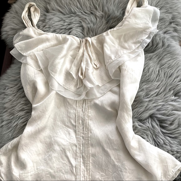 Silk Camisole with Ruffle - Picture 1 of 3